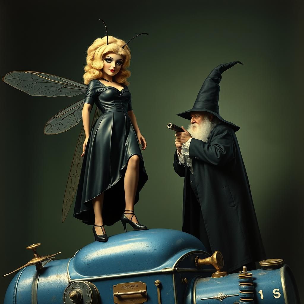 Fairy (?) & Wizard with Gun