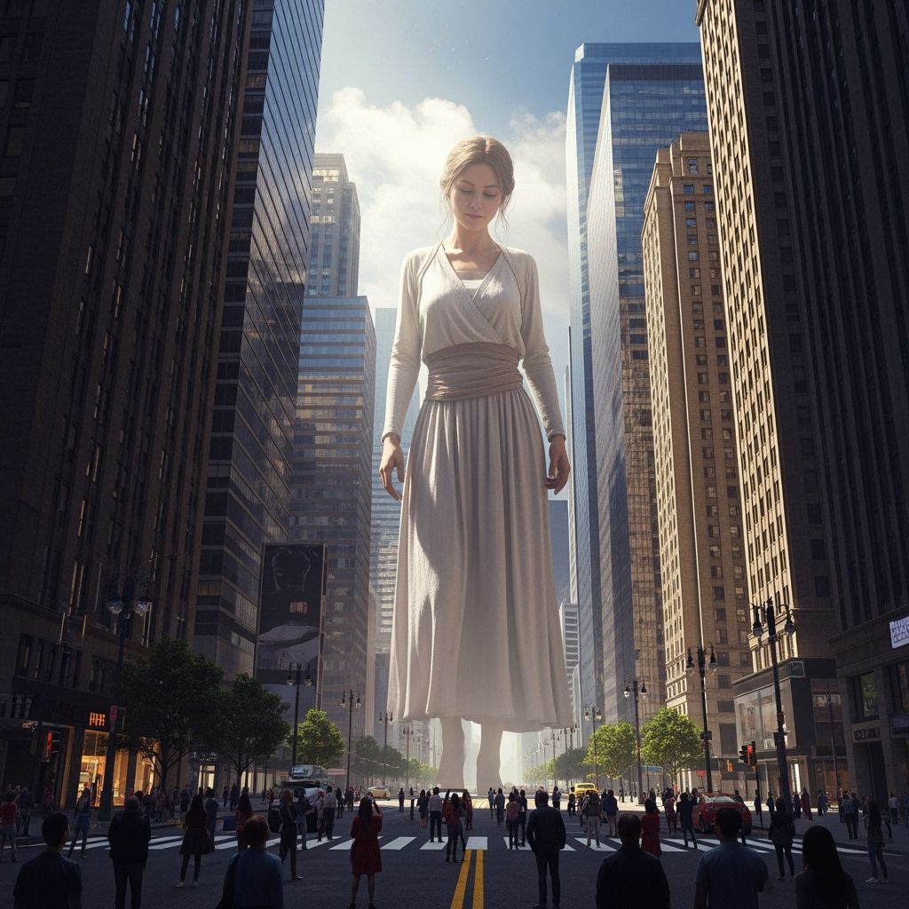 Giantess Overwhelmed City With Awe