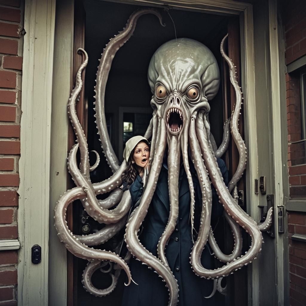 Woman Reports Giant Squid: Cinematic Photorealism