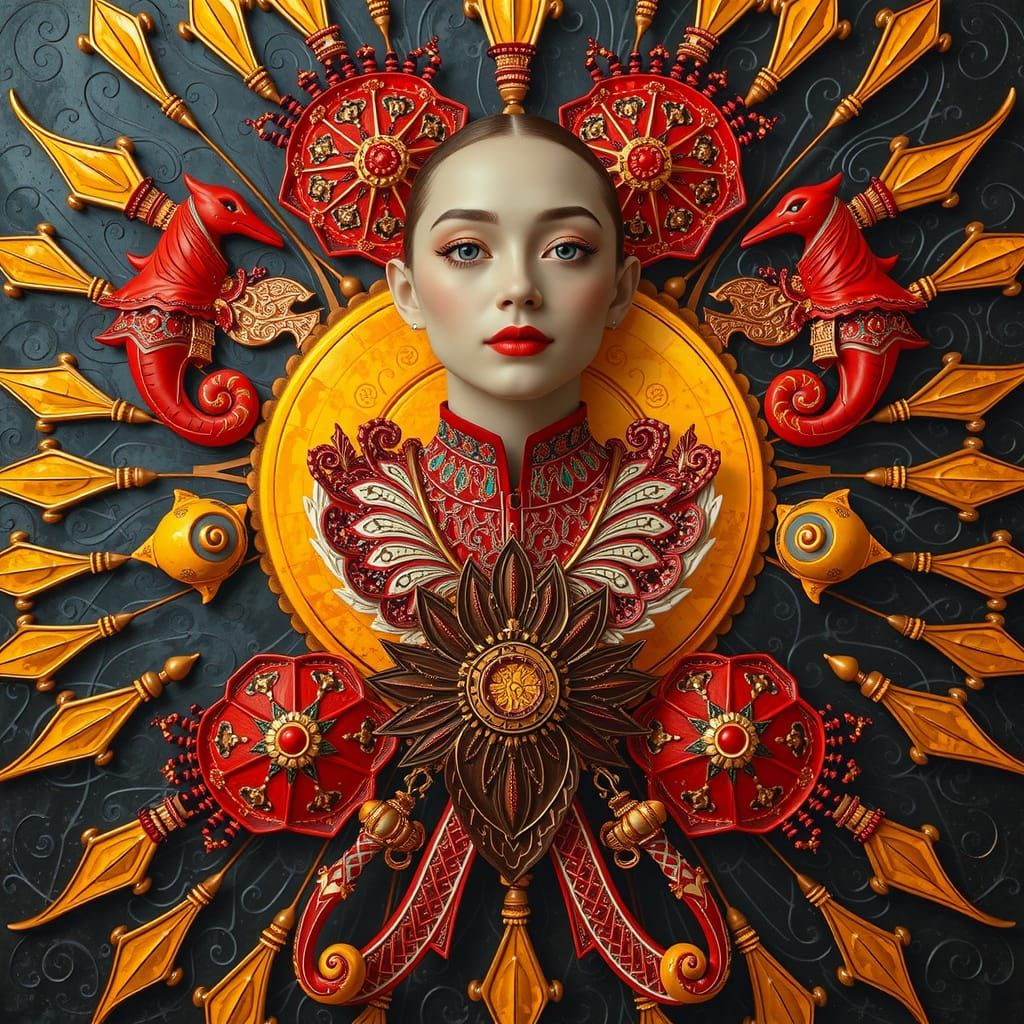 Hyperrealistic Sculpture of Vivid Colors