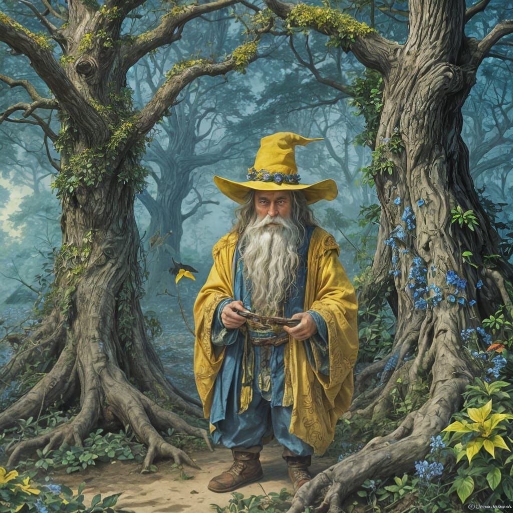 Treebeard and Tom Bombadil in Ukiyo-e Style