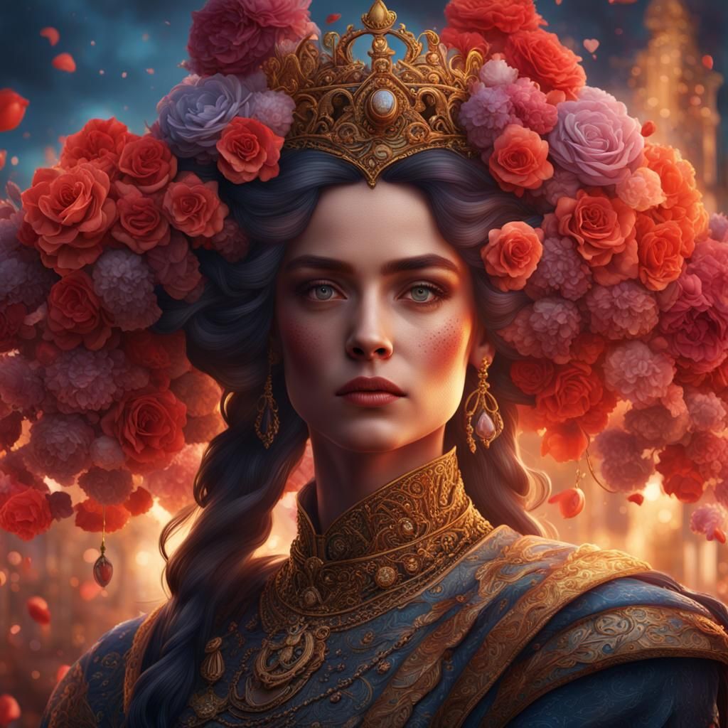 Hyperrealistic Portrait of a Goddess of Love