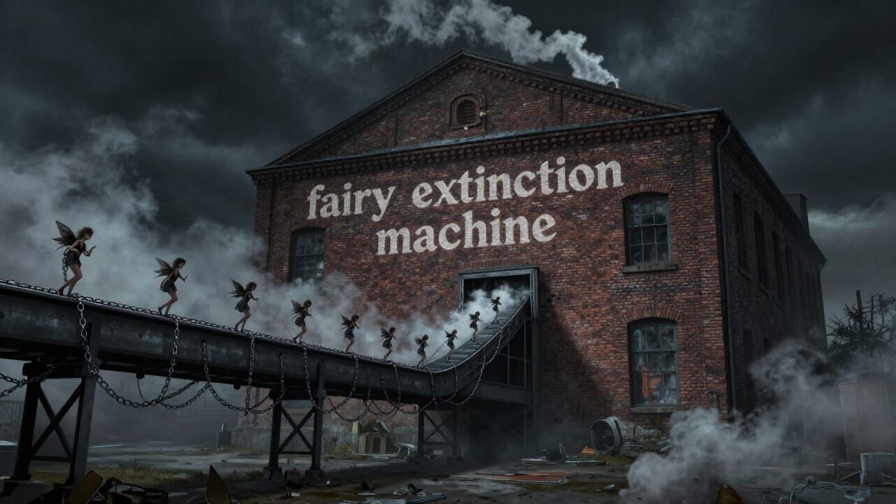 Sinister Fairy Extinction Machine Under Dark Sky