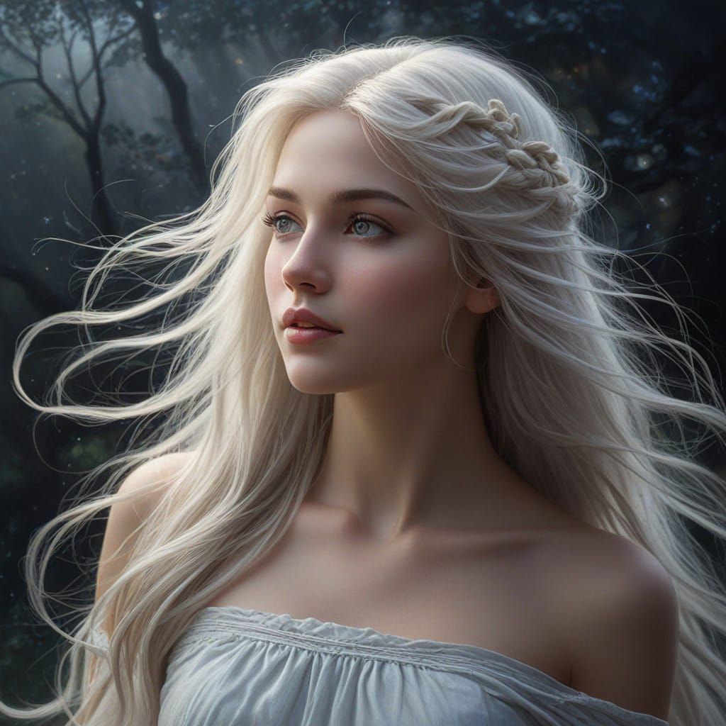 Glowing Ethereal Portrait in Dark Fantasy Style