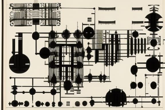 Abstract Graphic Score Inspired by Experimental Music