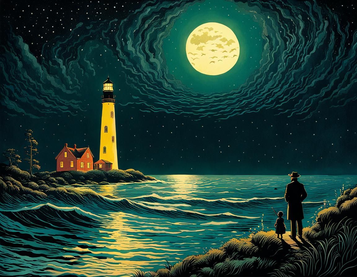 Lighthouse Keeper's Secret: Silhouette Animation with Gradie...