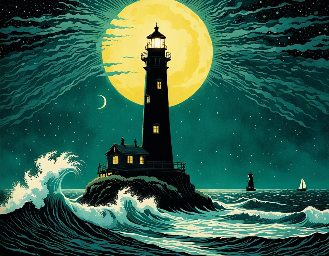 Lighthouse Keeper's Secret Revealed in Silhouette Art