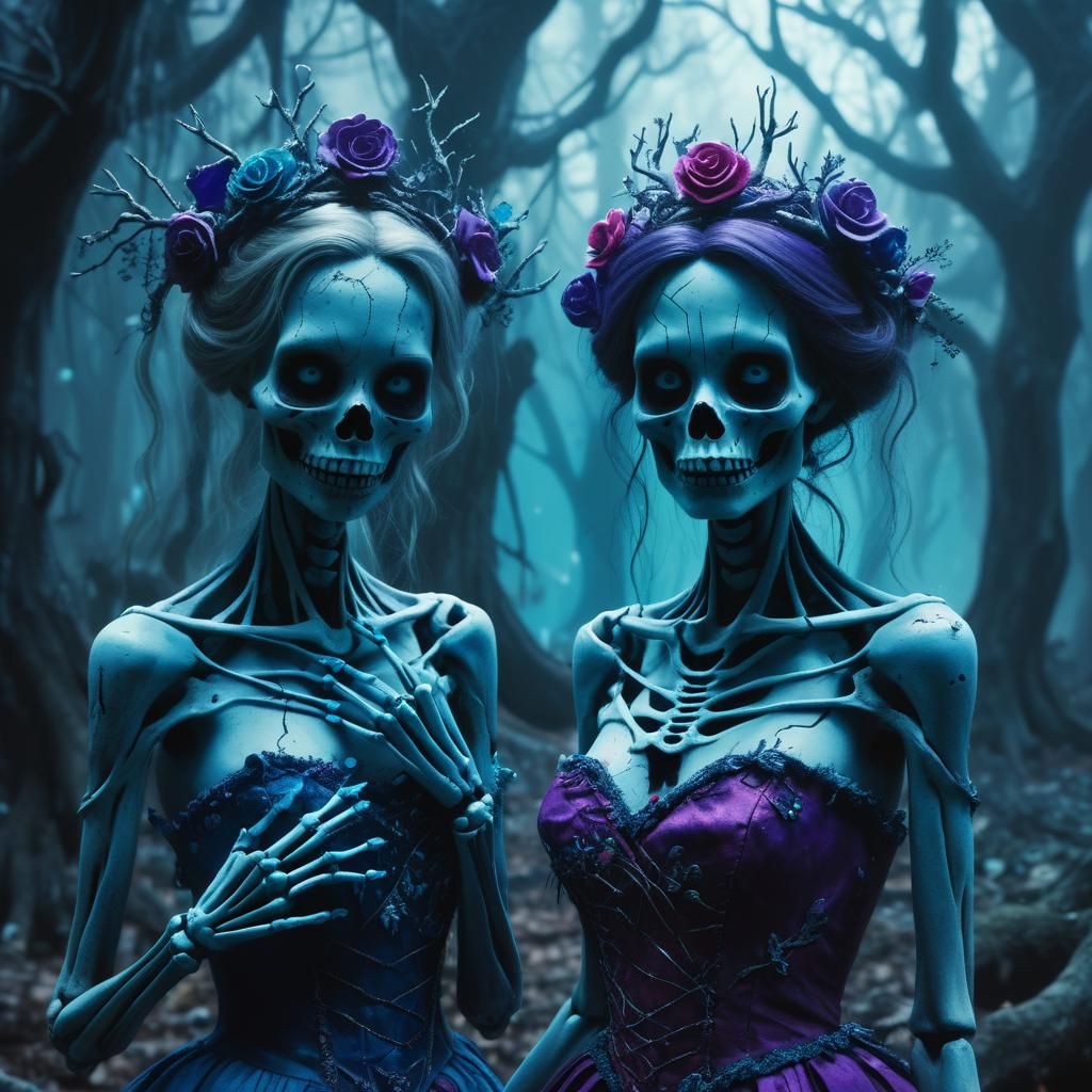 Undead Disney Princesses in Haunted Forest