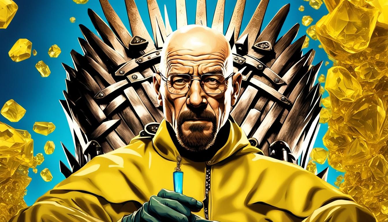 Walter White on Game of Thrones Throne