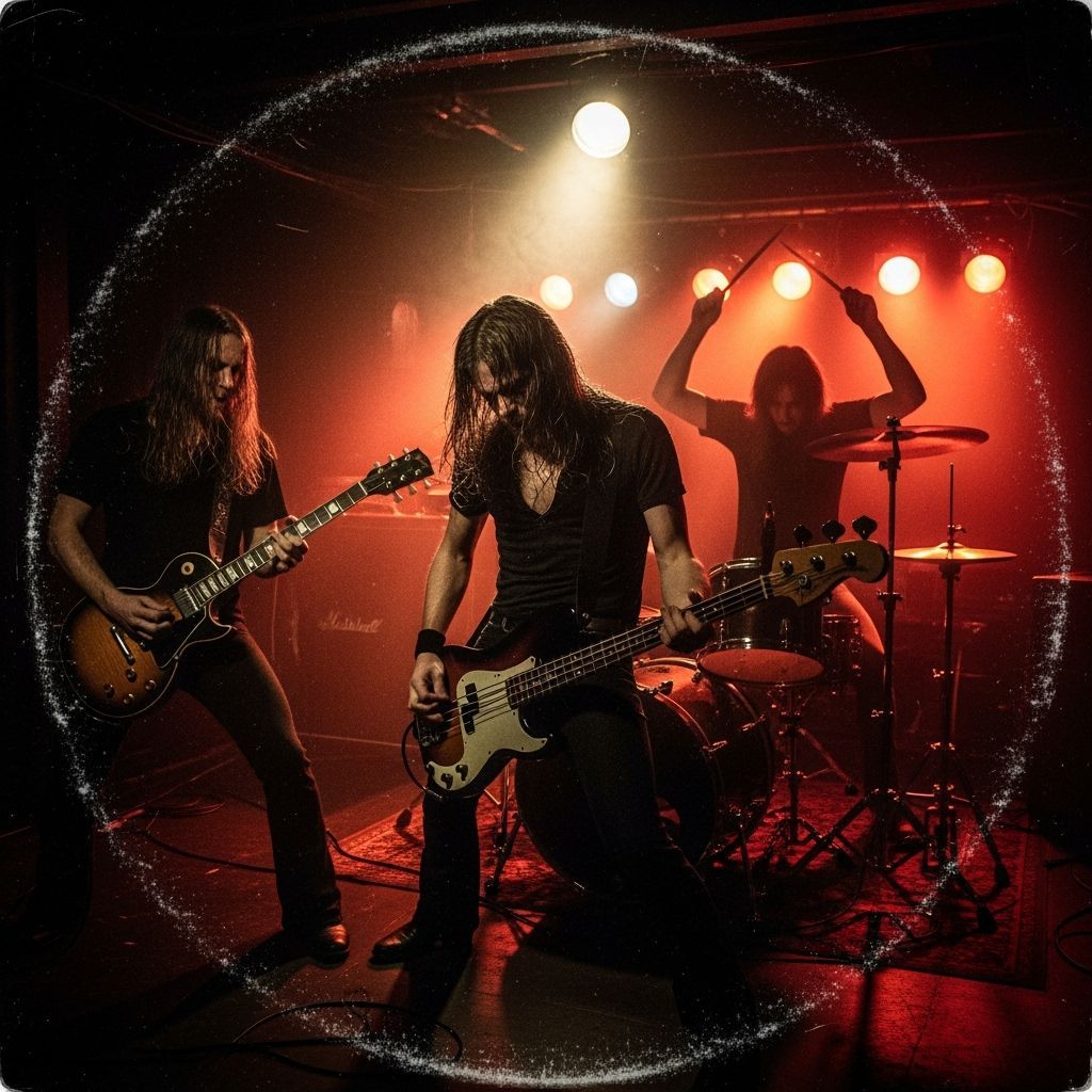 1970s Hard Rock Band Live in Smoky Club