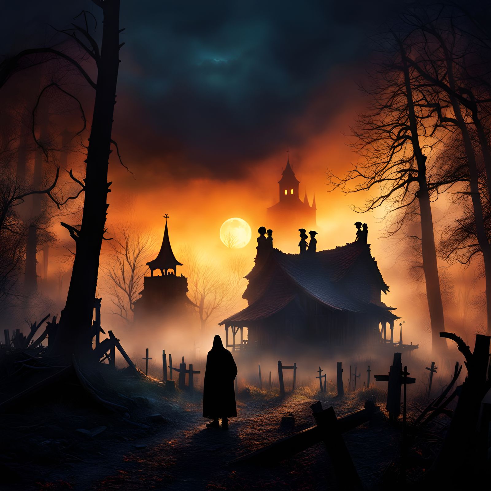 Creepy Haunted Countryside Village. 2