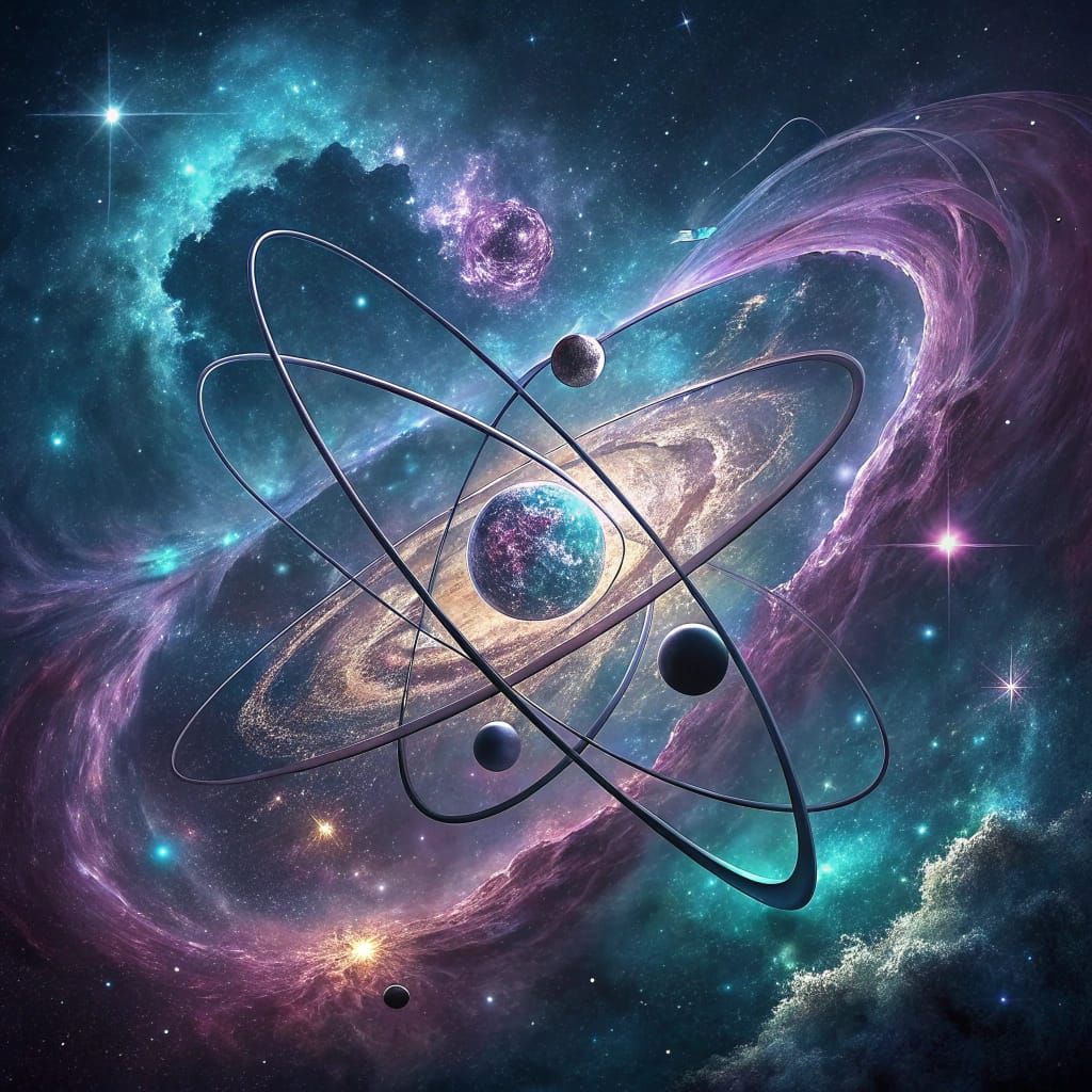 Cosmic Atom with Nebula Nucleus and Universe Electrons