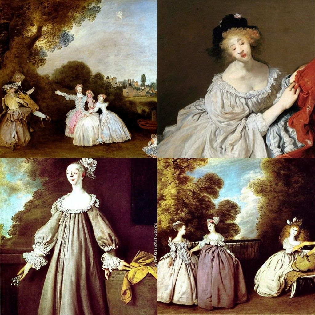 Rococo Scene in the Style of Watteau
