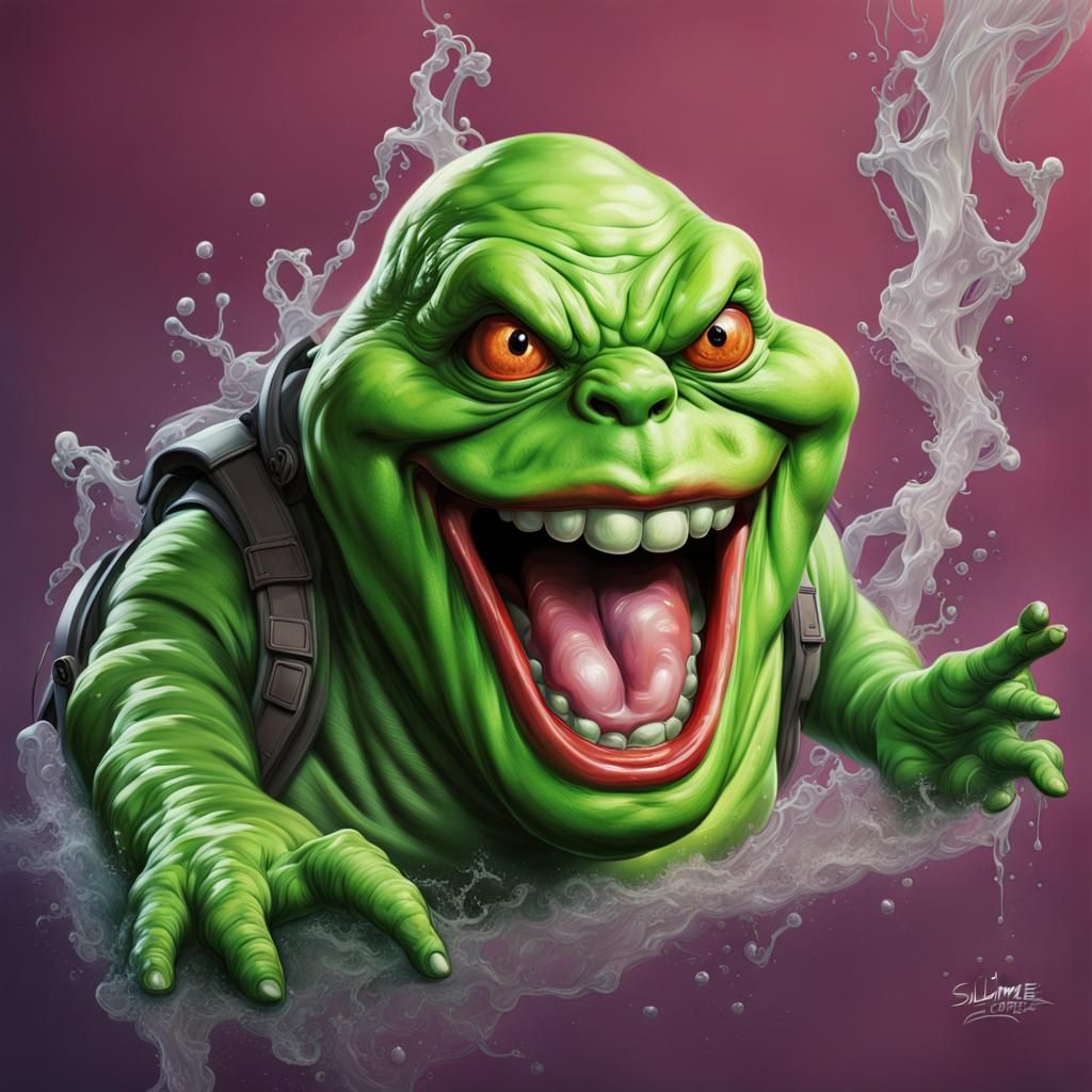 Hyperrealistic Slimer from Ghostbusters