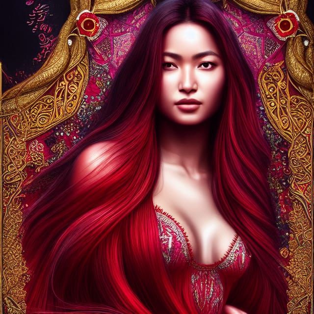 Sensual Emirati Woman with Ruby Essence