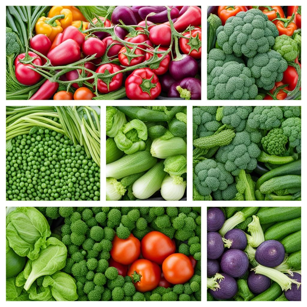 Fresh and Colorful Garden Vegetables