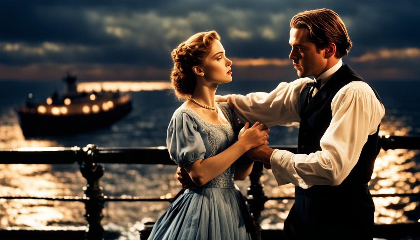 Dramatic Cult Scene with Hero and Girl Friend