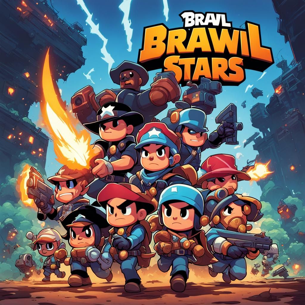 Brawl Stars in Comic Book Style