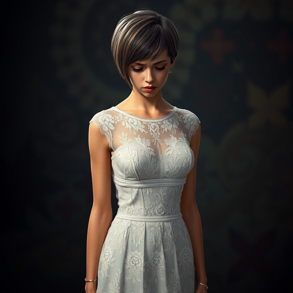 Tomboy in Lace Dress: Fantasy Concept Art