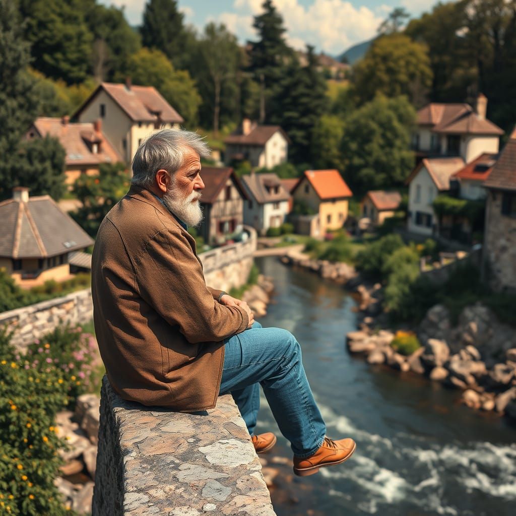 Lonely Traveler Reflects on Riverbank Village
