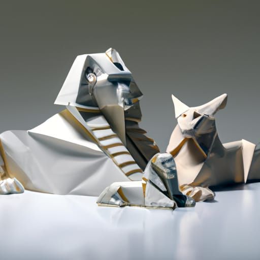 Origami Sphinx and Pyramids of Egypt