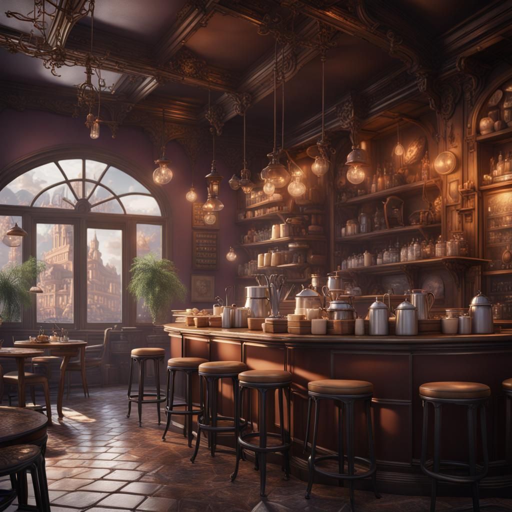 Fantastical Cafe Concept Art in Unreal Engine 5