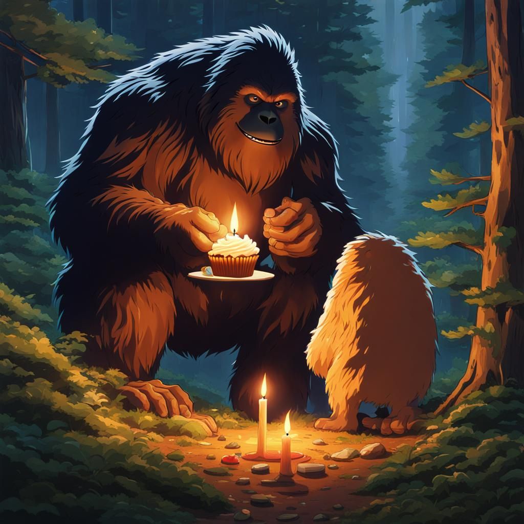 Bigfoot Lights a Candle: Studio Ghibli Style