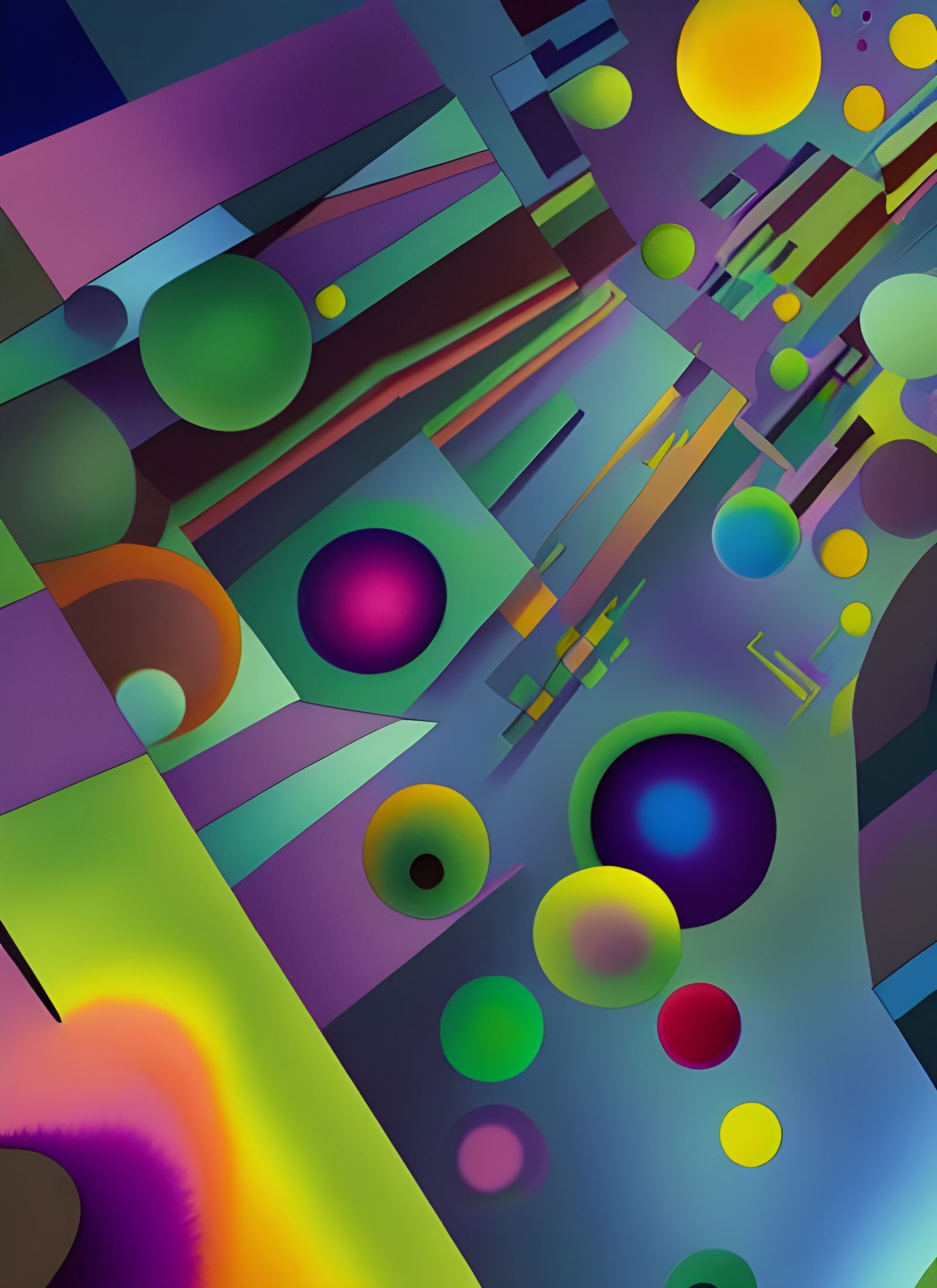 Abstract Spectrum Cycles: Detailed Matte Painting