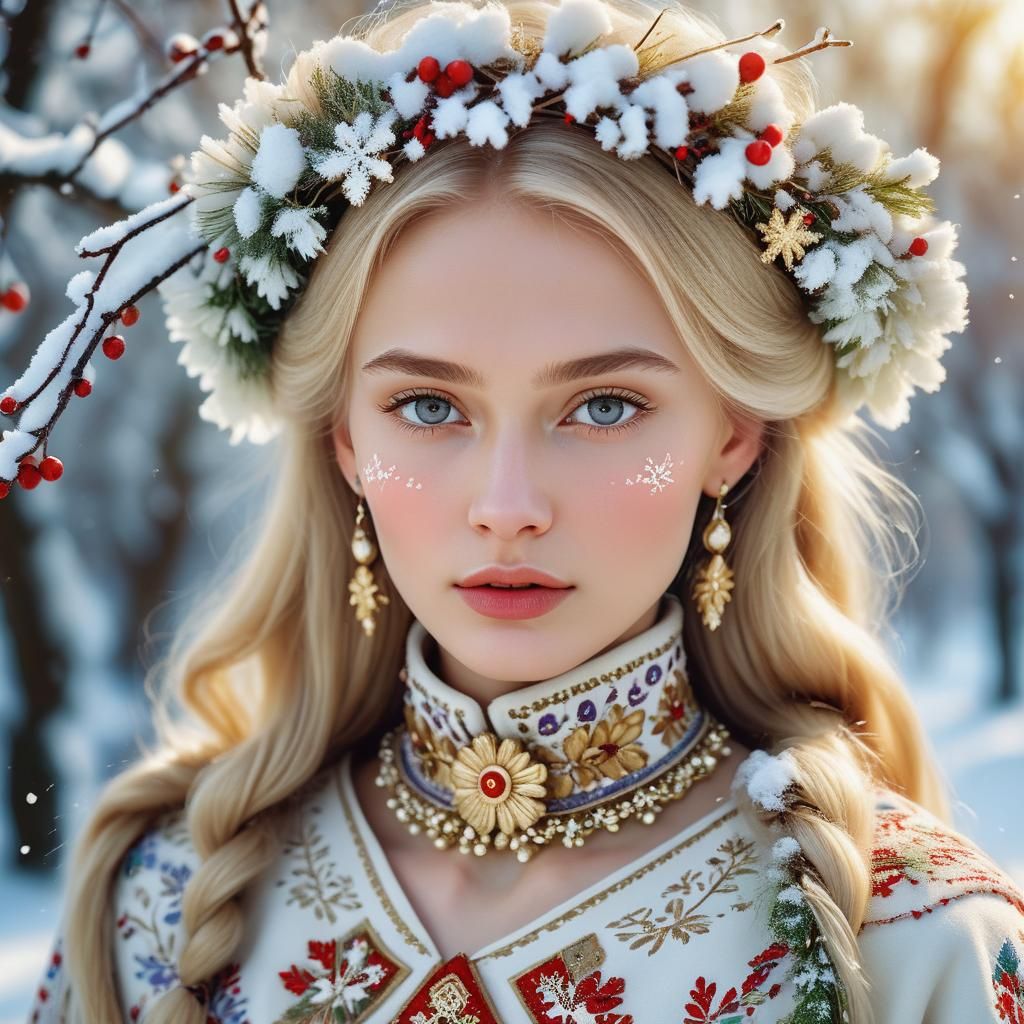 Russian Model in Snowy Moscow: Soviet Era Fashion