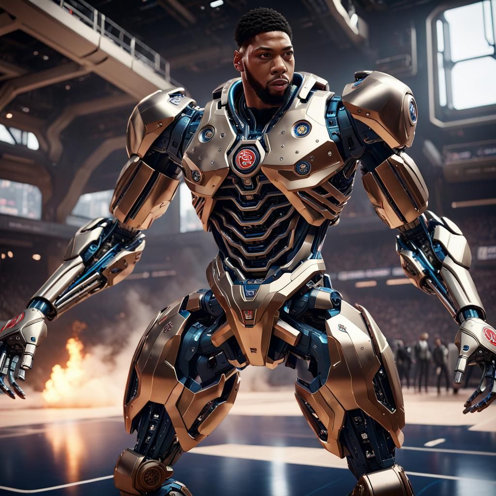 Futuristic Anthony Davis as Intricate Mech