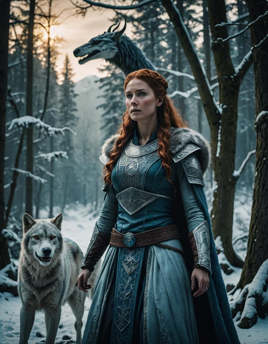 Goddess Skadi: A Cinematic Film Still