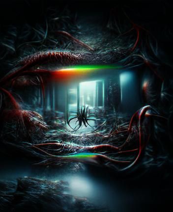 Surreal Landscape with Vibrant Rock Formations