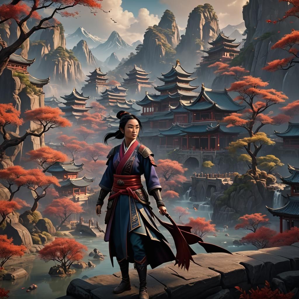 Mulan's Daughter: Detailed Matte Painting