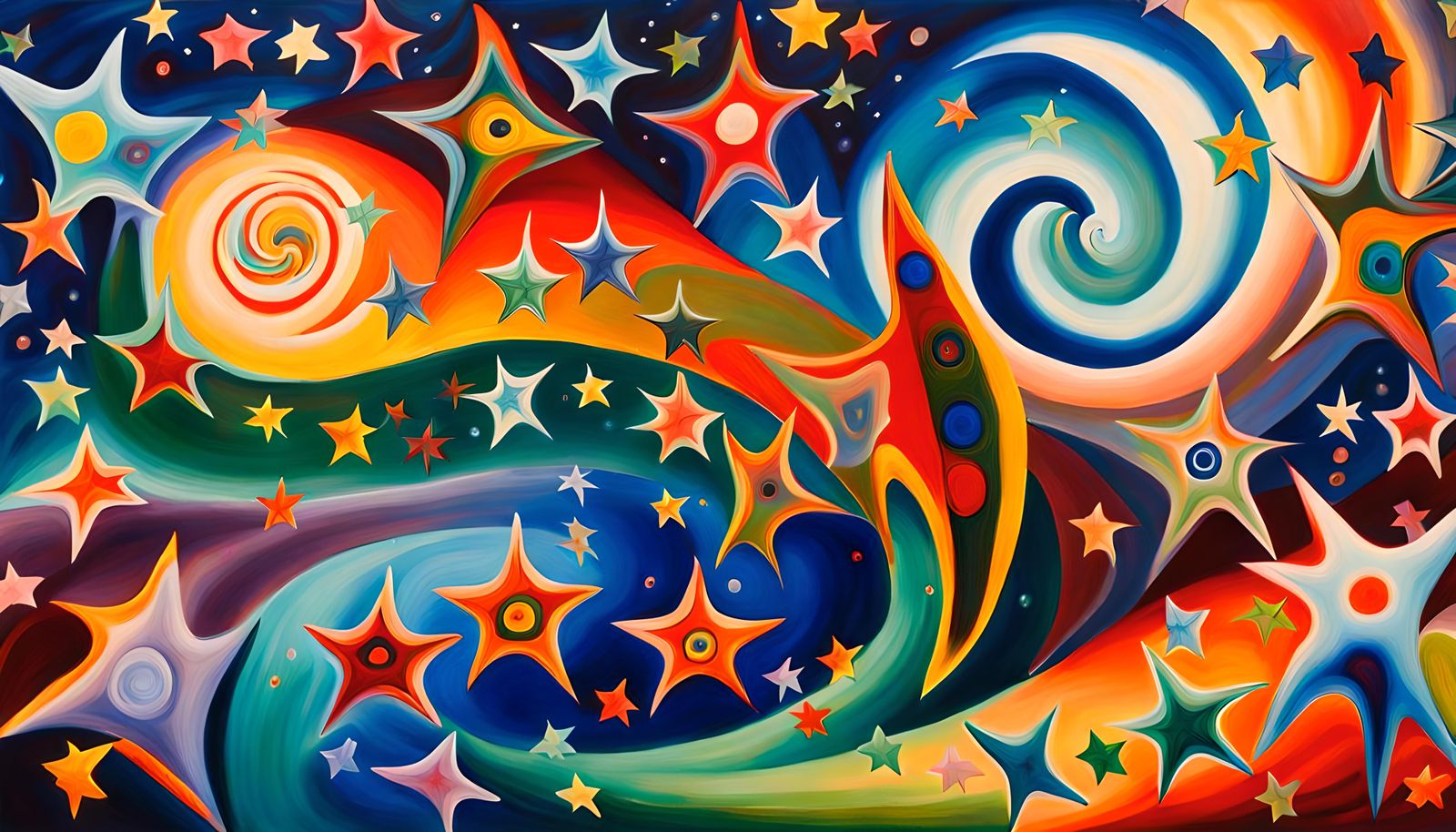 Dreamtime Painting of Cosmic Star Formation
