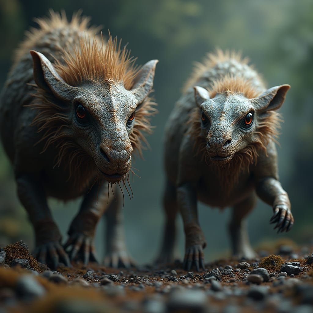 Alien Wildlife Encounter: Photorealistic Extraterrestrial Cr...