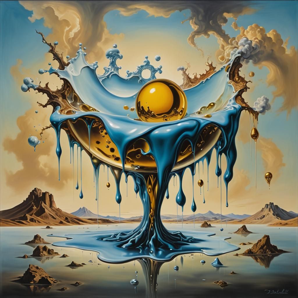 Surreal "SHOP" Text in Salvador Dali Style