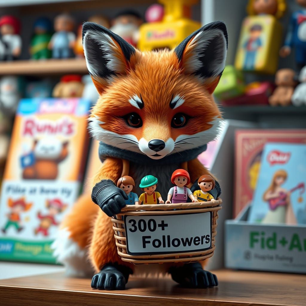 Fox Collector in Toy Store with Playmobil Figures