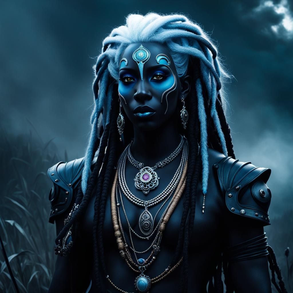 Dreamy Dark Elf in Surreal Style