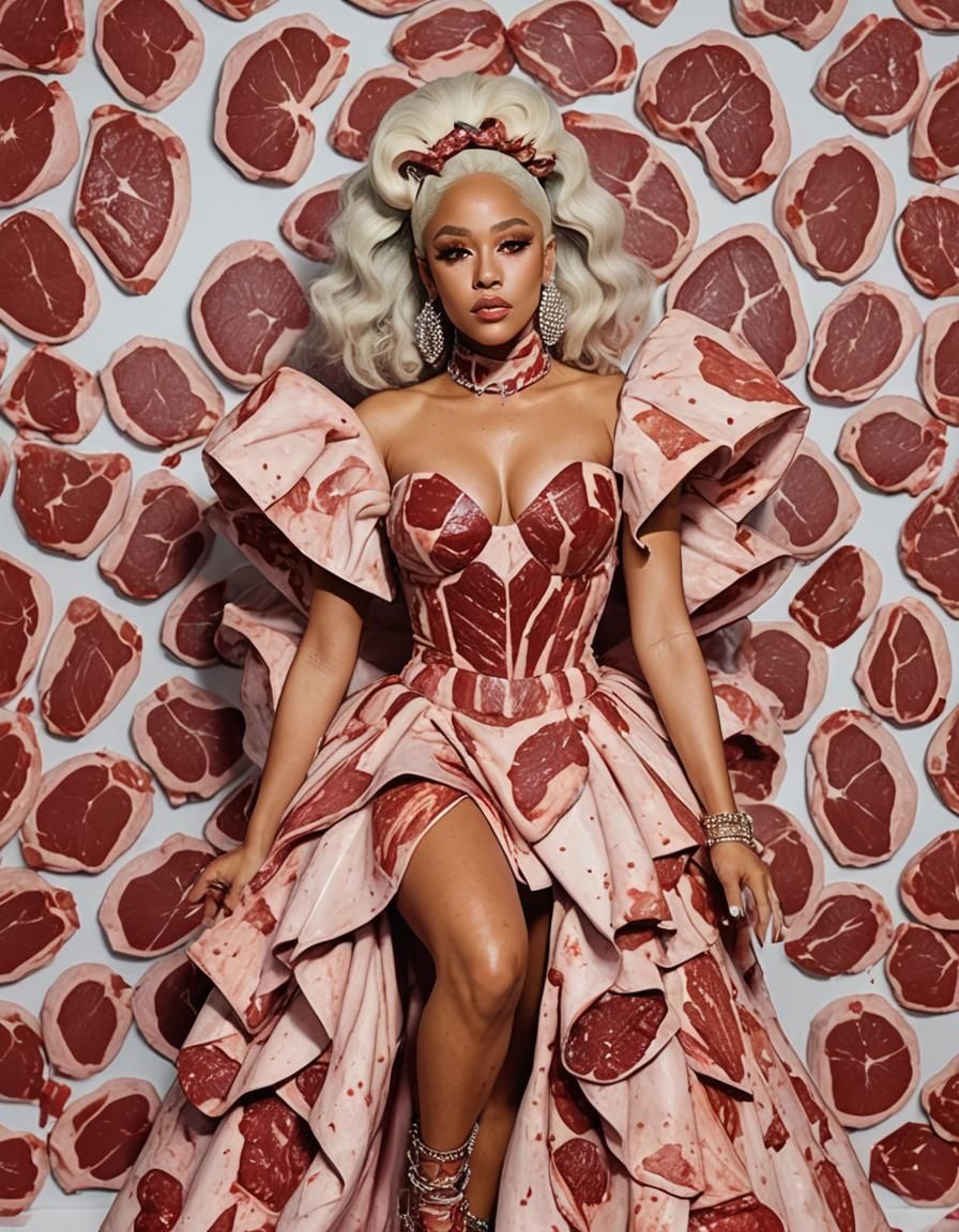 Doja Cat's Raw Meat Dress Fashion Statement
