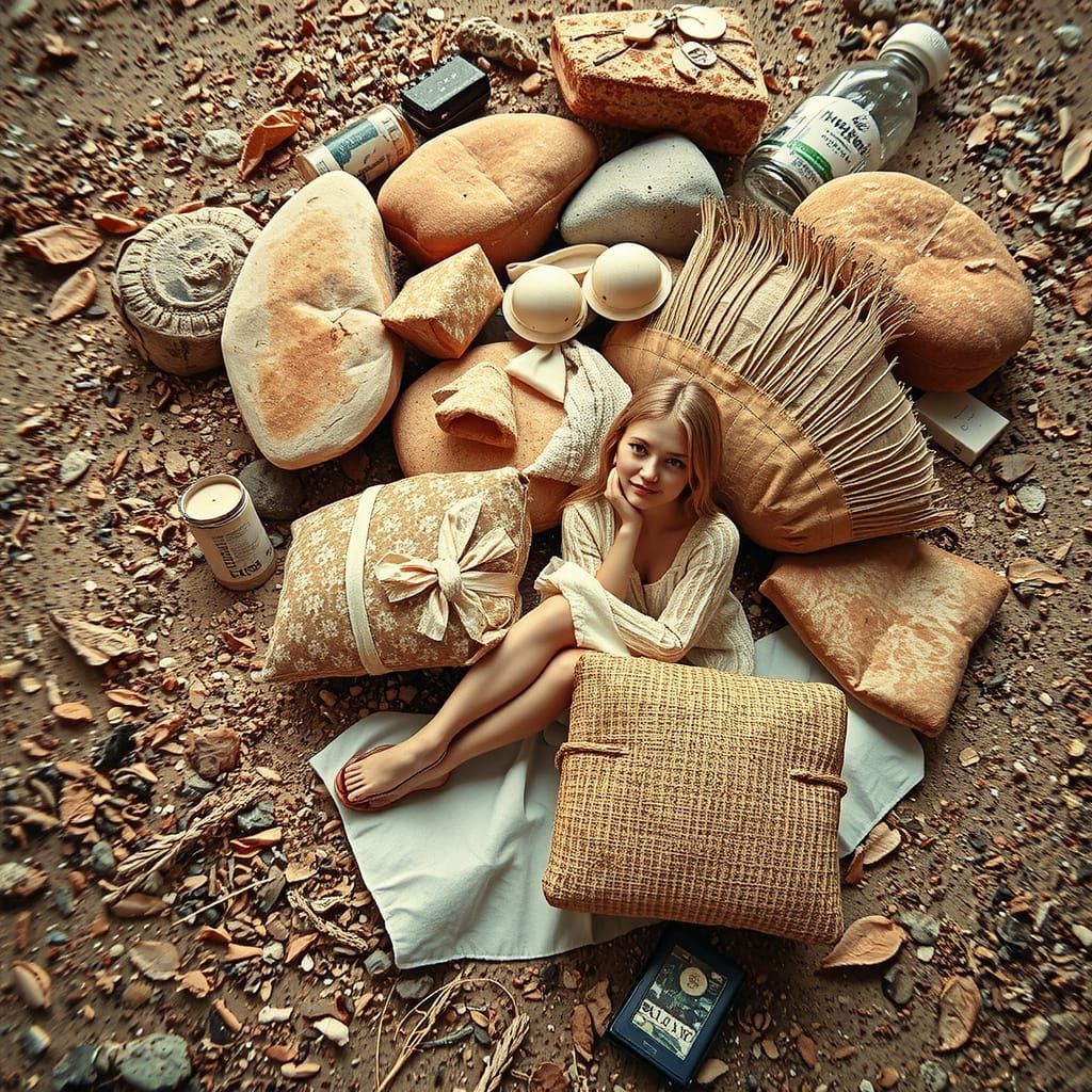 Moonlit Beach: A Photorealistic Portrait of Hope