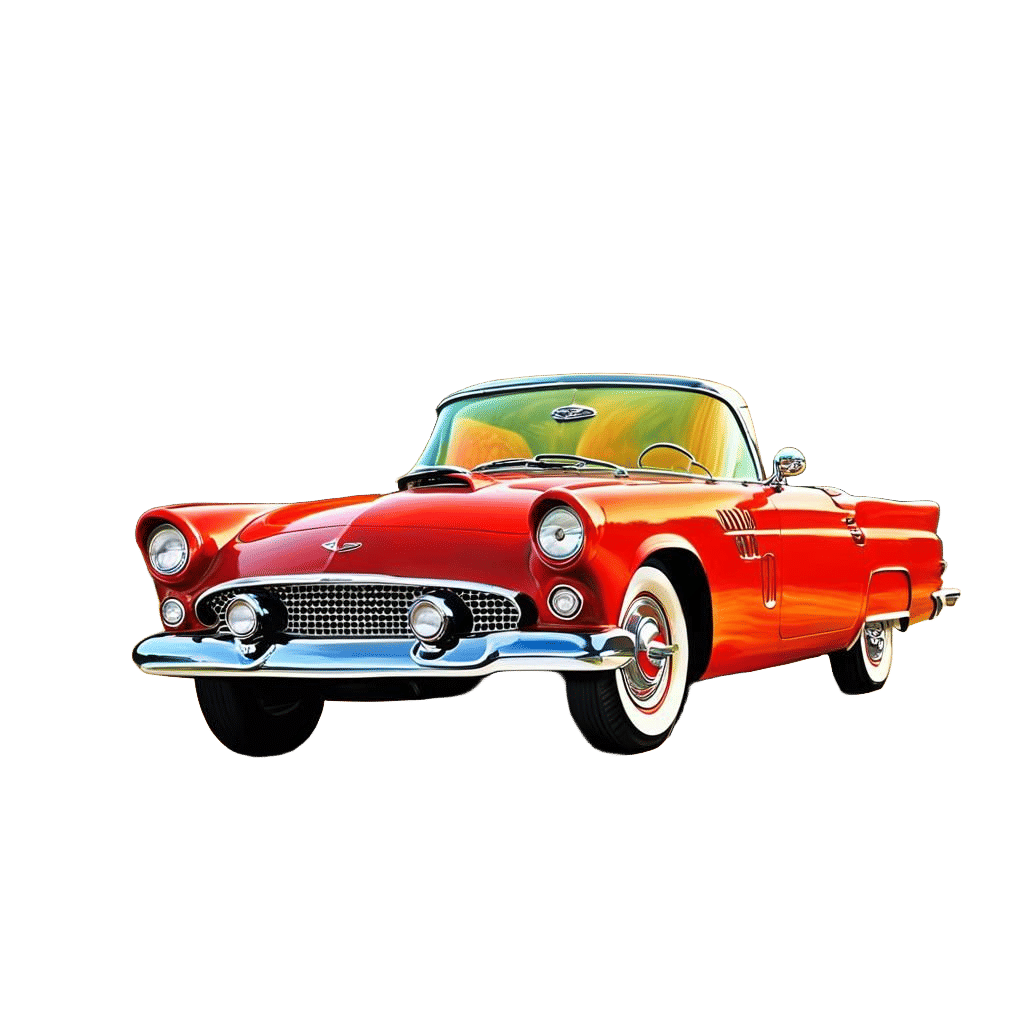 Flaming 1956 Ford Thunderbird Convertible Photo