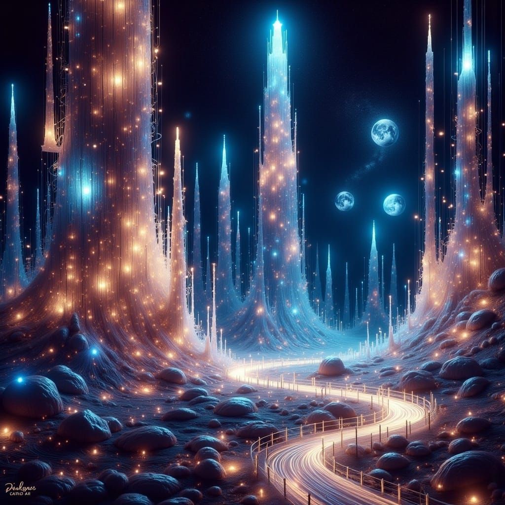 Surreal Metropolis Radiates Biomechanical Splendor