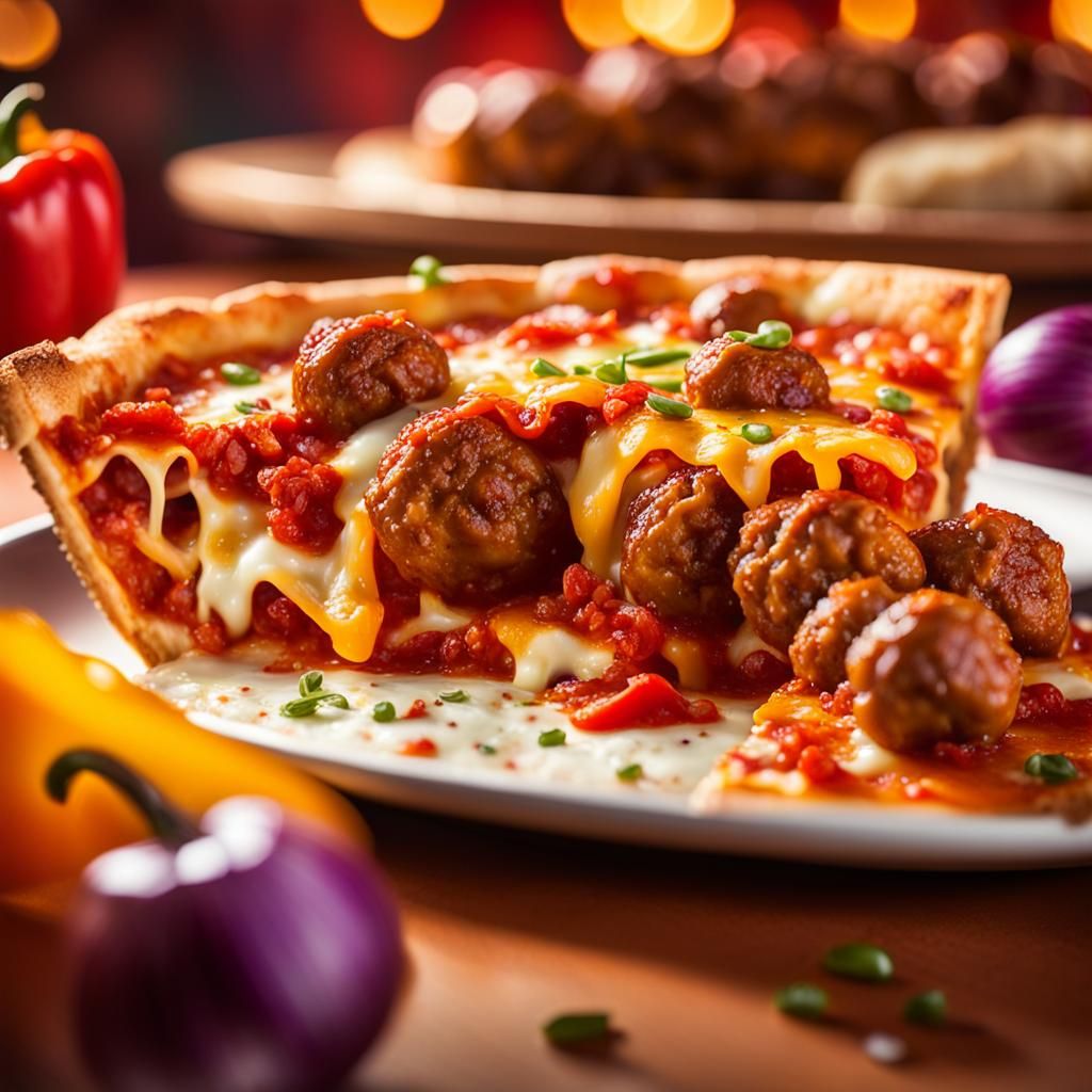 Macro Shot of Chicago Deep-Dish Pizza