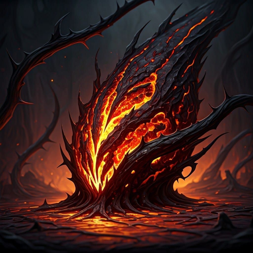 Firethorn Resin: Magical Herb with Glowing Sap