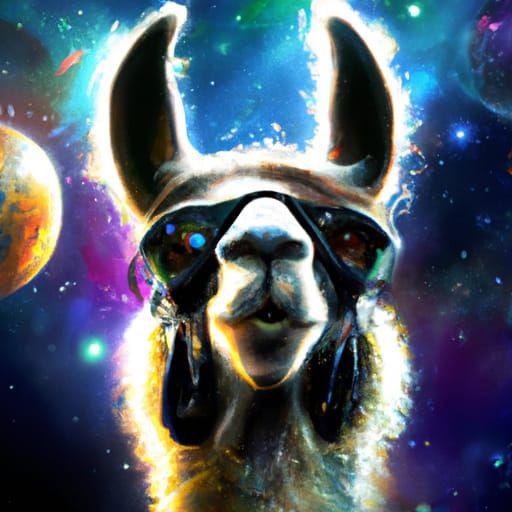 Ozzy Osborne as Llama in Space Portrait