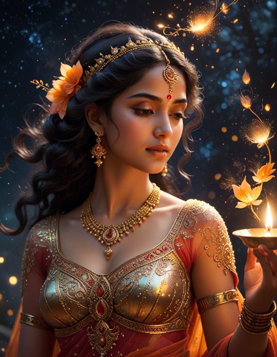 Aditi shines in cosmic filigree elegance