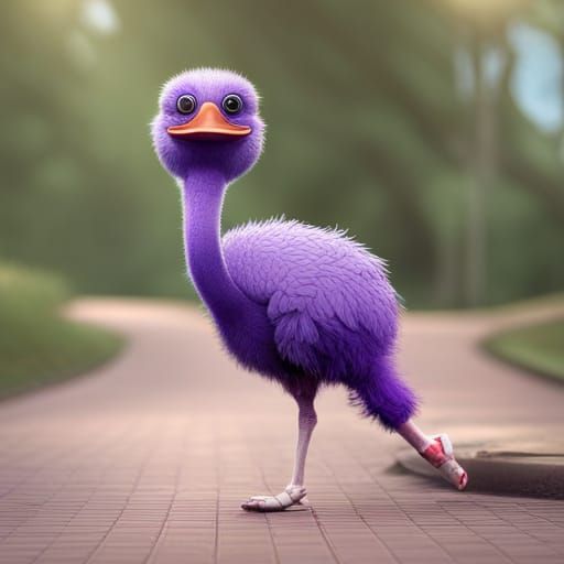 Cute little ostrich