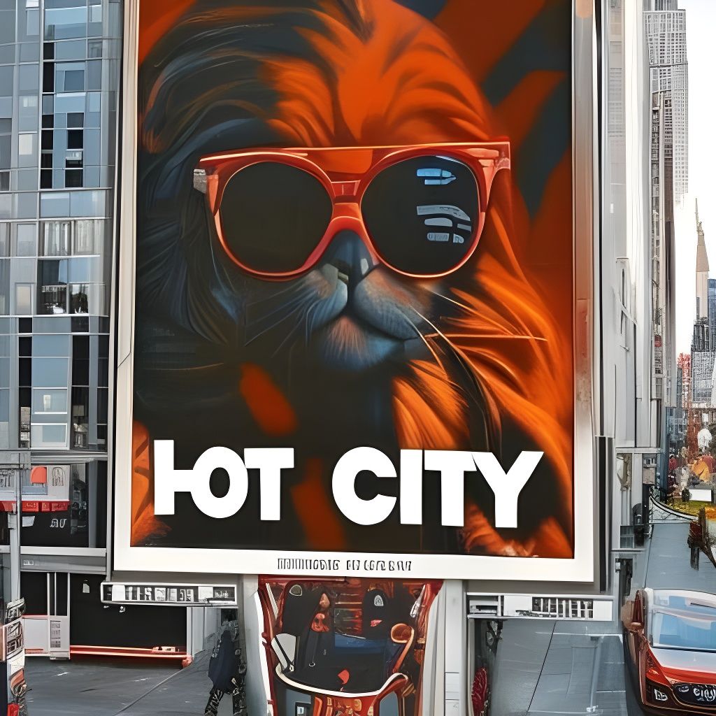 Vibrant Hot Cityscape in Digital Art Style