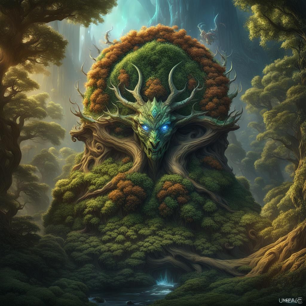 Elven Draconic Unicorn Dryad Fantasy Concept Art