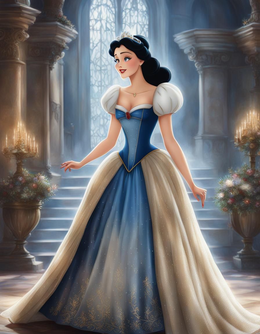 Cinderella in Snow White Dress: Dark Disney Style